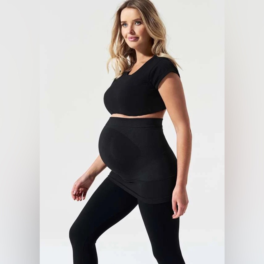 Blanqi Maternity Built-in Support BellyBand - S/M (Pale Nude and Deepest Black)